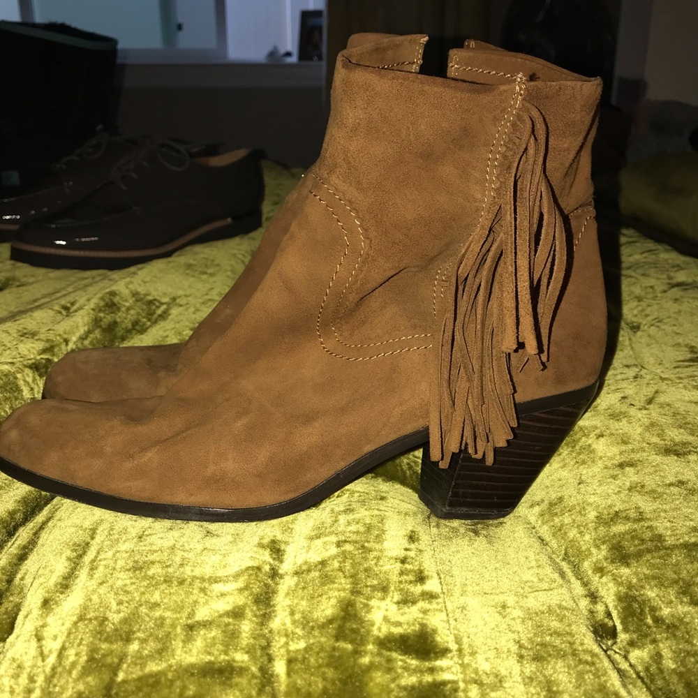 Sam Edelman Suede Fringe Booties